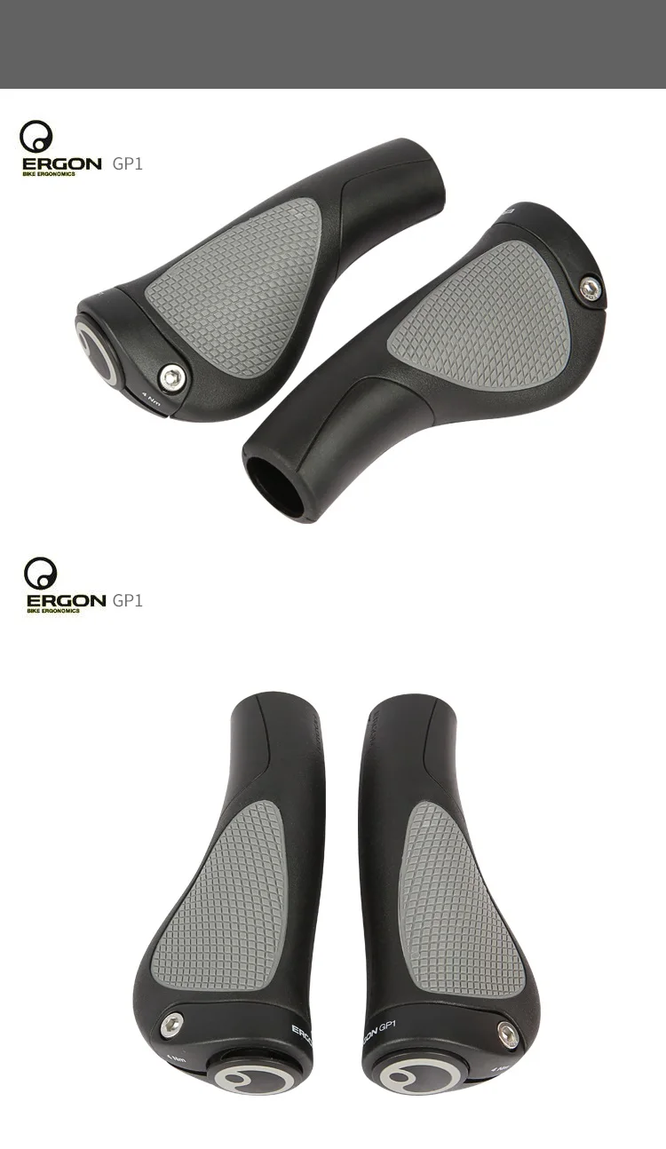 ERGON Ergonomics Bike Handlebar Grips GP1 GP3 GP5 Mountain Bike Extended Bar End Grip Lockable Bicycle Handle Mount Rubber Grips