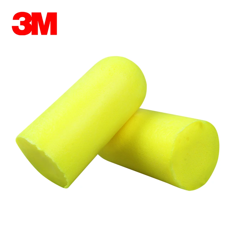 200pairs Authentic 3M 312-1250 Foam Soft corded Ear Plugs Noise Reduction Norope Earplugs Swimming Protective earmuffs