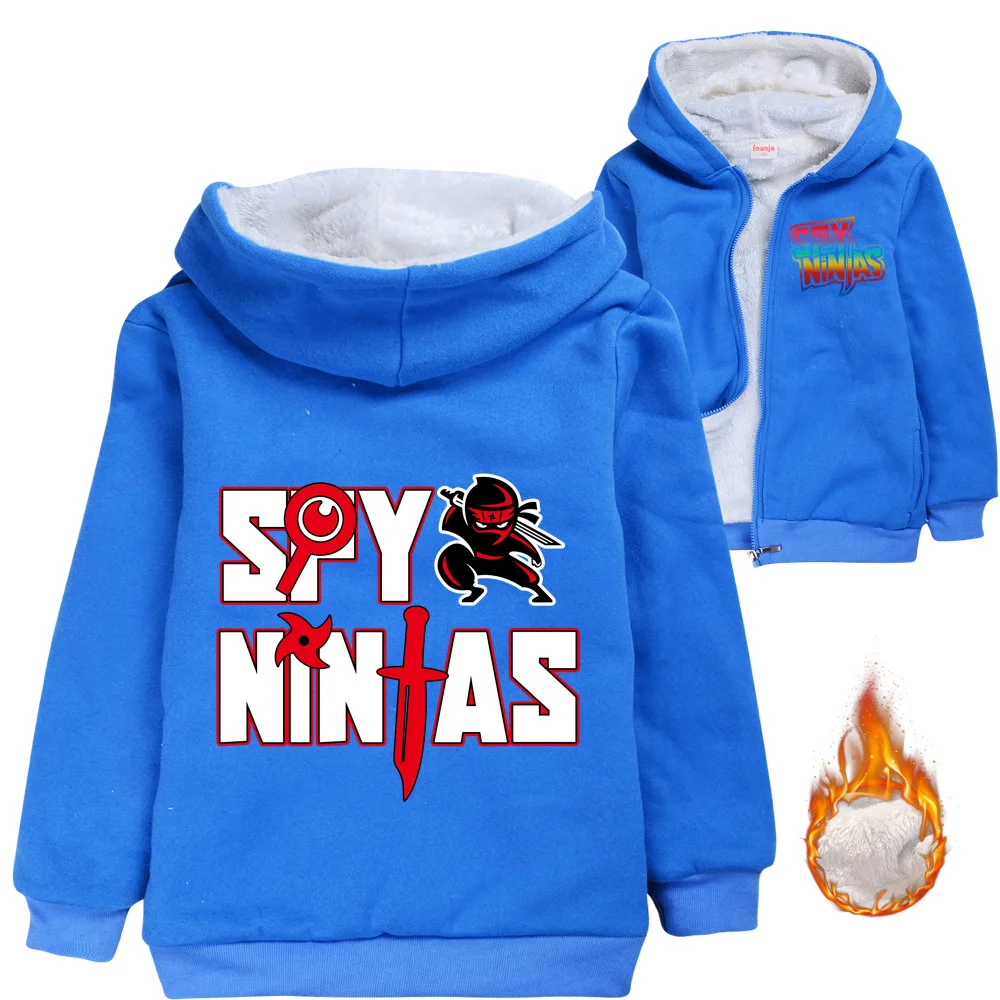 

KIDS Winter Coat Kids SPY Ninjas Cartoon Hooded Toddler Girl Winter Clothes As New Year Gift for Fashion Boy Warm Winter Jacket