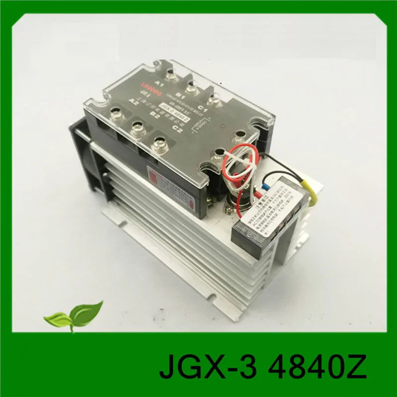 

1Set New JGX-3 4840Z Three Phase Solid State Relay DC Control AC Solid State Relay With Fan And Radiator PNP-NO High Quality