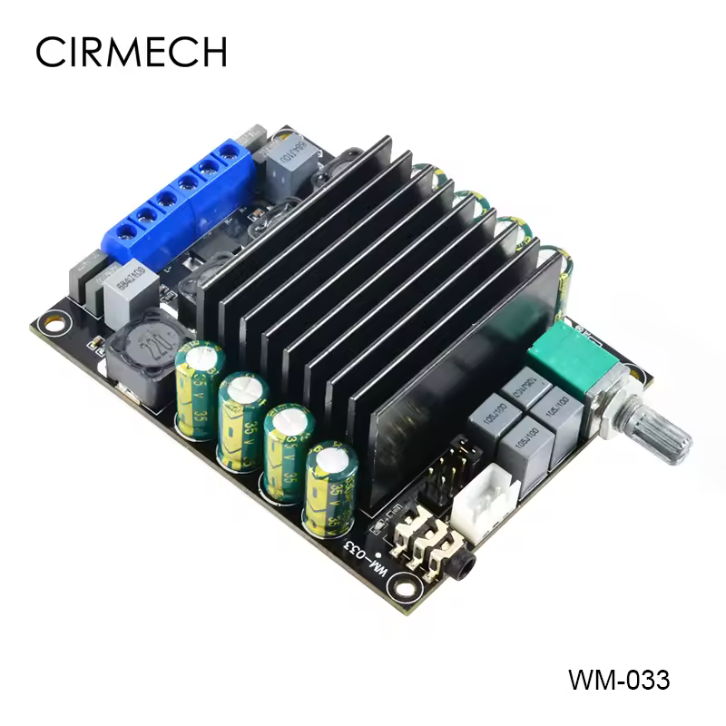 CIRMECH-Amplificador Digital, placa de Audio TDA7498, amplificador de potencia 2,0, Clase D, estéreo, HIFI, DC12-36V, 2x100W