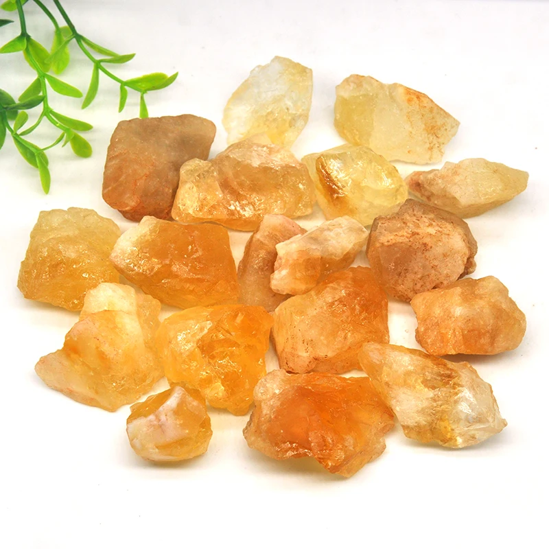 Natural Raw Citrine Crystals Stone Bulk Tumbled Gravel Reiki Healing Quartz Gem Home Decoration Gifts Aquarium Décor Wholesale