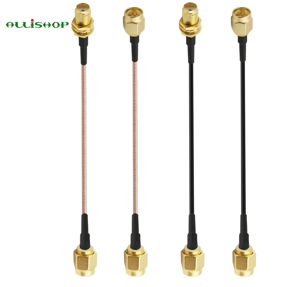 ALLiSHOP SMA Male To SMA male Female RG316 RG174 cable Jumper Pigtail 7cm/10/15/30/50cm/1m SMA plug Crimp FPV Cable 50ohms