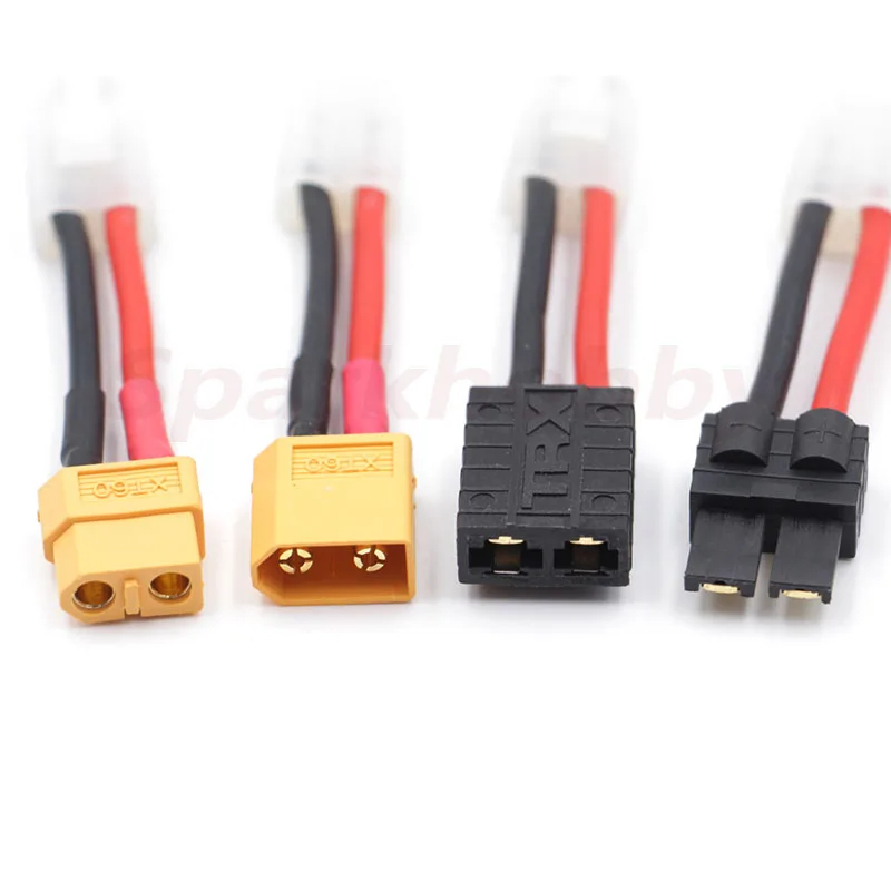 1PC Original Tamiya to TRX and Tamiya to XT60 (Male to Female ) 14AWG Cable Wire Silicone plug Connector Adapter For Battery RC