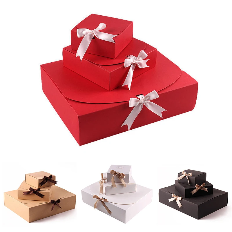 1pc Kraft Paepr Baking Cookies Gift Box Packaging Valentine's Day Shirt Packaging Boxes Birthday Weeding Valentines Day