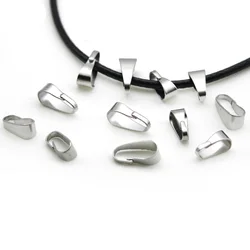100PCS Stainless Steel Buckle Clasp for Pendants Charm Connectors Clip Pinch Bail Clasp Necklace DIY Jewelry Making Accessories