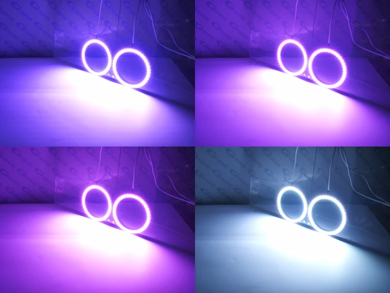 For Mercedes Benz C CLASS W203 RF Remote Bluetooth-Compatible APP Ultra Bright Multi-Color RGB Led Angel Eyes Kit Halo Rings