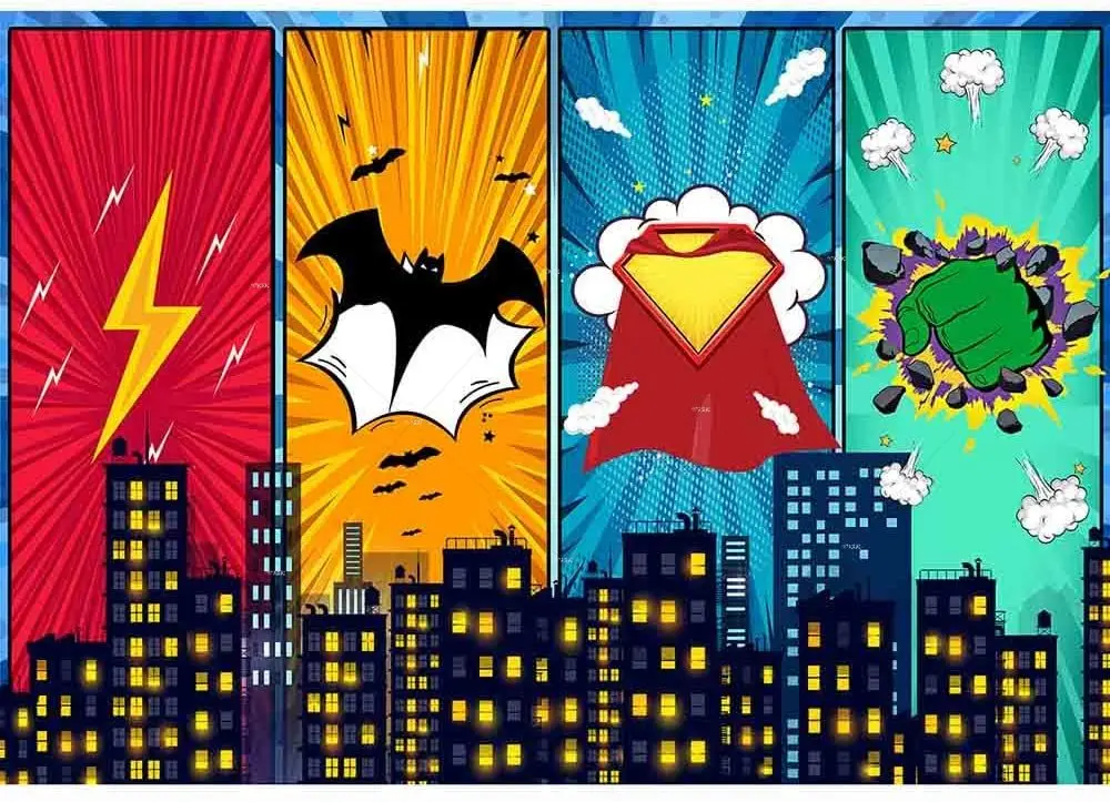 赤ちゃんの誕生日パーティーのためのCityscapeの背景,子供のためのテーブルの装飾,写真の背景