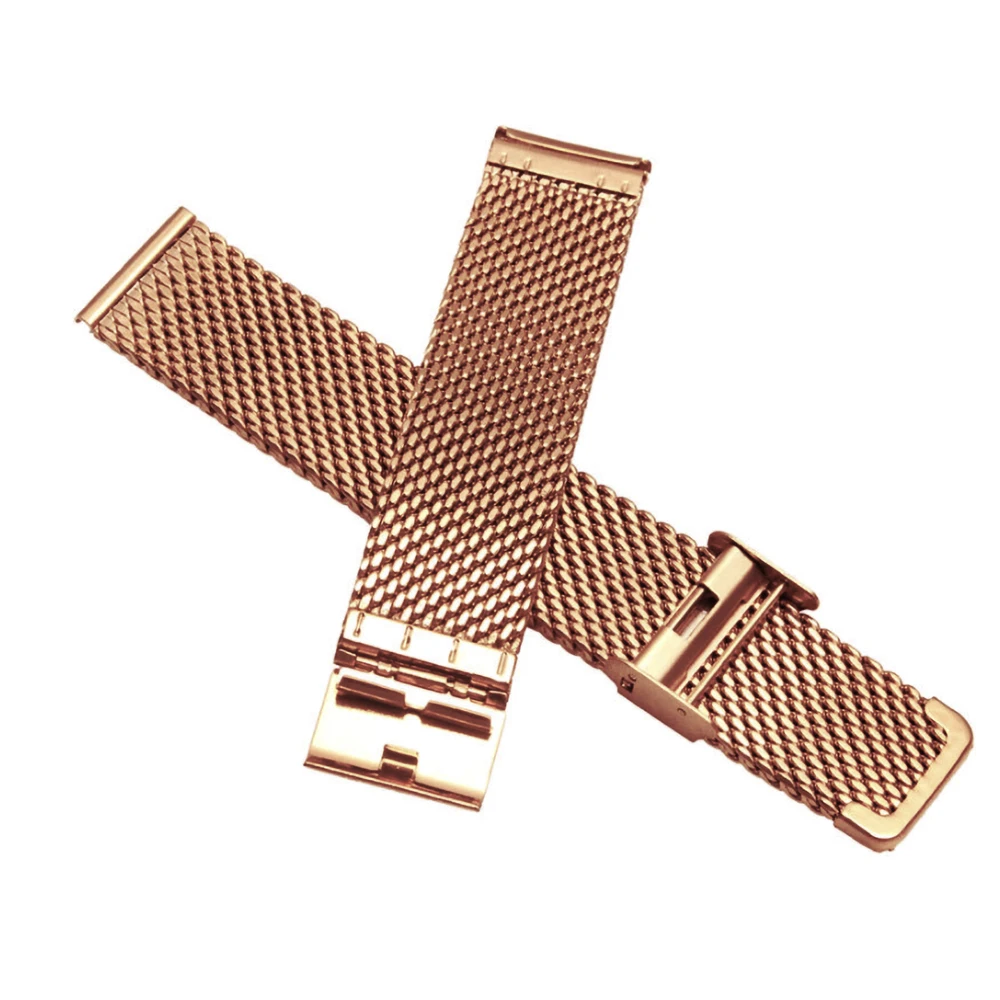 16mm 18mm 20mm 22mm 24mm Stainless Steel Milan Mesh Watch Strap Bracelets Watch Band Black Silver Gold Rose Gold