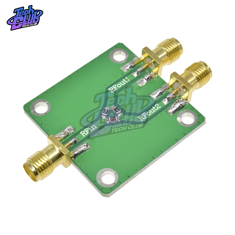 DC-5GHz RF Power Splitter RF Microwave Resistance Power Divider Splitter 1 to 2 Combiner SMA Radio Frequency Divider
