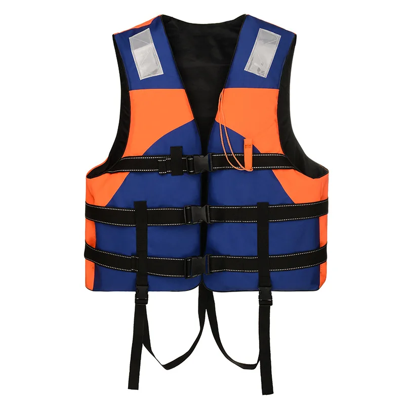 Life Vest with Whistle for Adults, Polyester, Swimming, Boating, Ski, Surfing, Survival, Drifting, Water Sports, Man Jacket