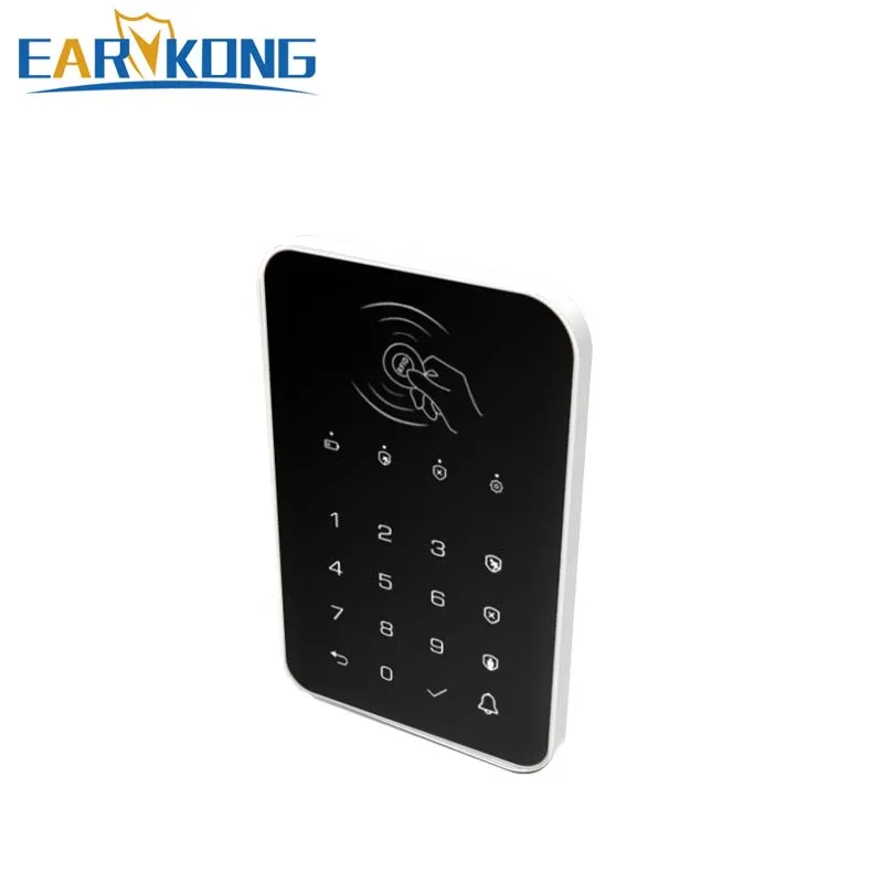 Earykong 433MHz kablosuz klavye Touch Pad kapı zili düğmesi G50 / G30 / PG103 / W2B WiFi GSM Alarm RFID kart şarj edilebilir