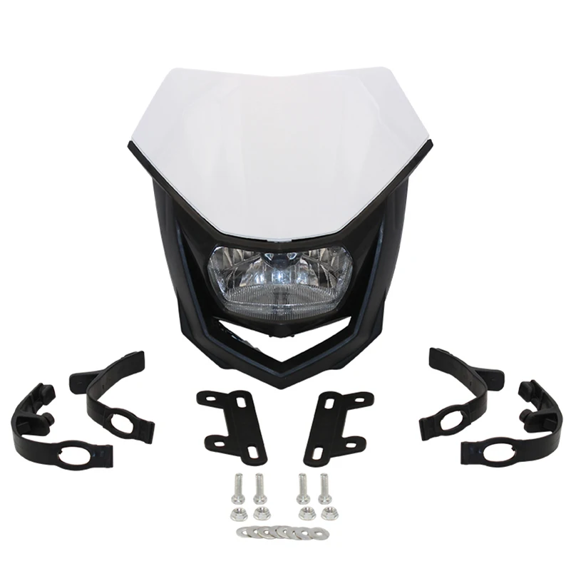 Pit Bike Headlight Panel H4 35W Head Light For Yamaha YZ YZF WR WRF Headlamp Motocross Accessories Enduro Motorcycle Headlight