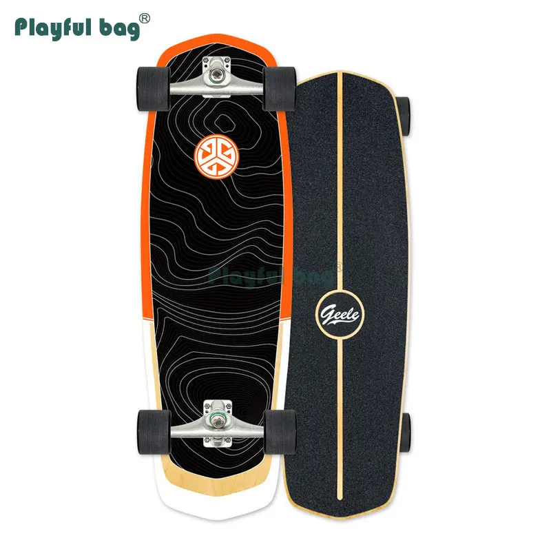 Spielerische Tasche Professionelle Erwachsene land surfbrett Skateboard 77cm * 25cm * 12cm Carving lenkung lkw CX4 skateboard komplette AMB52