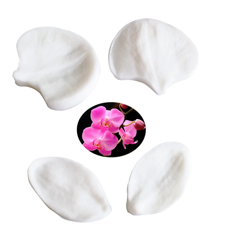 NEW 7PCS Orchid VEINER Silicone Mold Fondant Cake Decorating Tools Gumpaste Floral Petal Sugar Clay Gumpaste Flower Moulds CS392