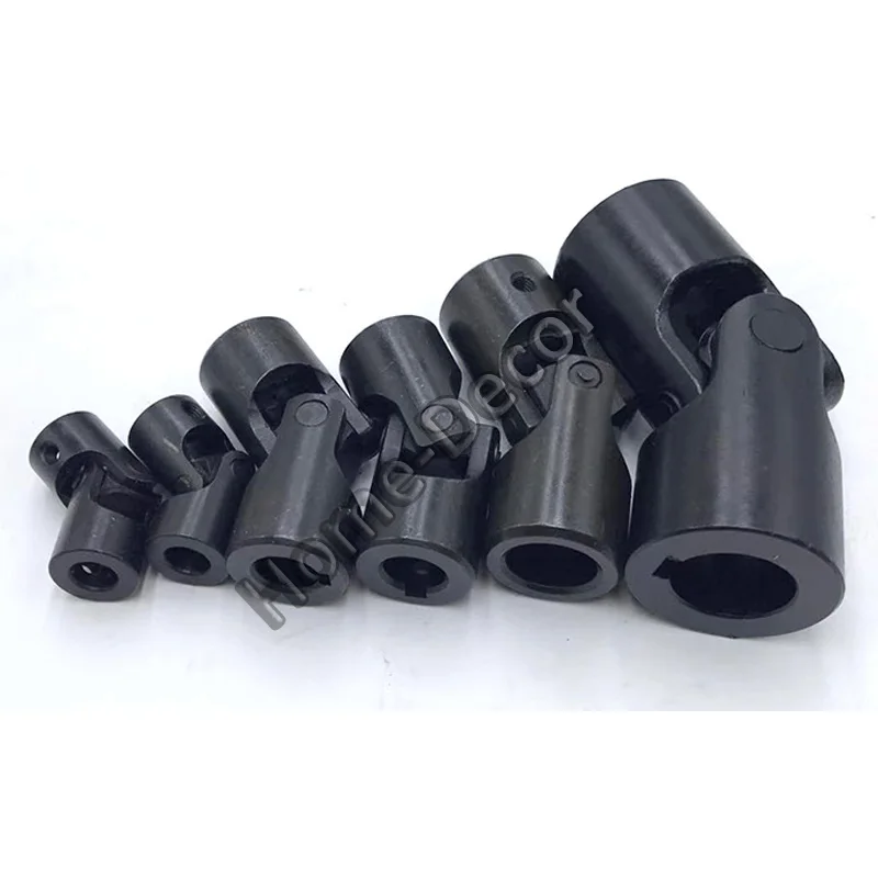 1pcs 10-35mm Metal Universal Joint Boat Metal Cardan Joint Gimbal Couplings Universal Joint Connector Black Plating With Keyway