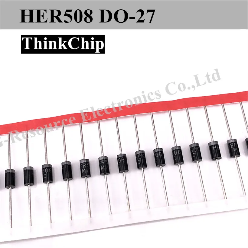 

(20pcs) HER508 DO-27 5A 1000V Fast Recovery Diodes