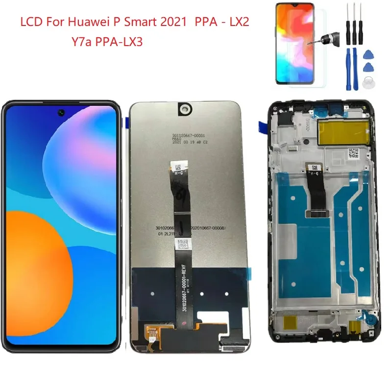 Replacement For DISPLAY HUAWEI P SMART 2021 PPA - LX2 51096ABV 51096ACJ LCD Display Touch Screen Digitize For Y7a PPA-LX3