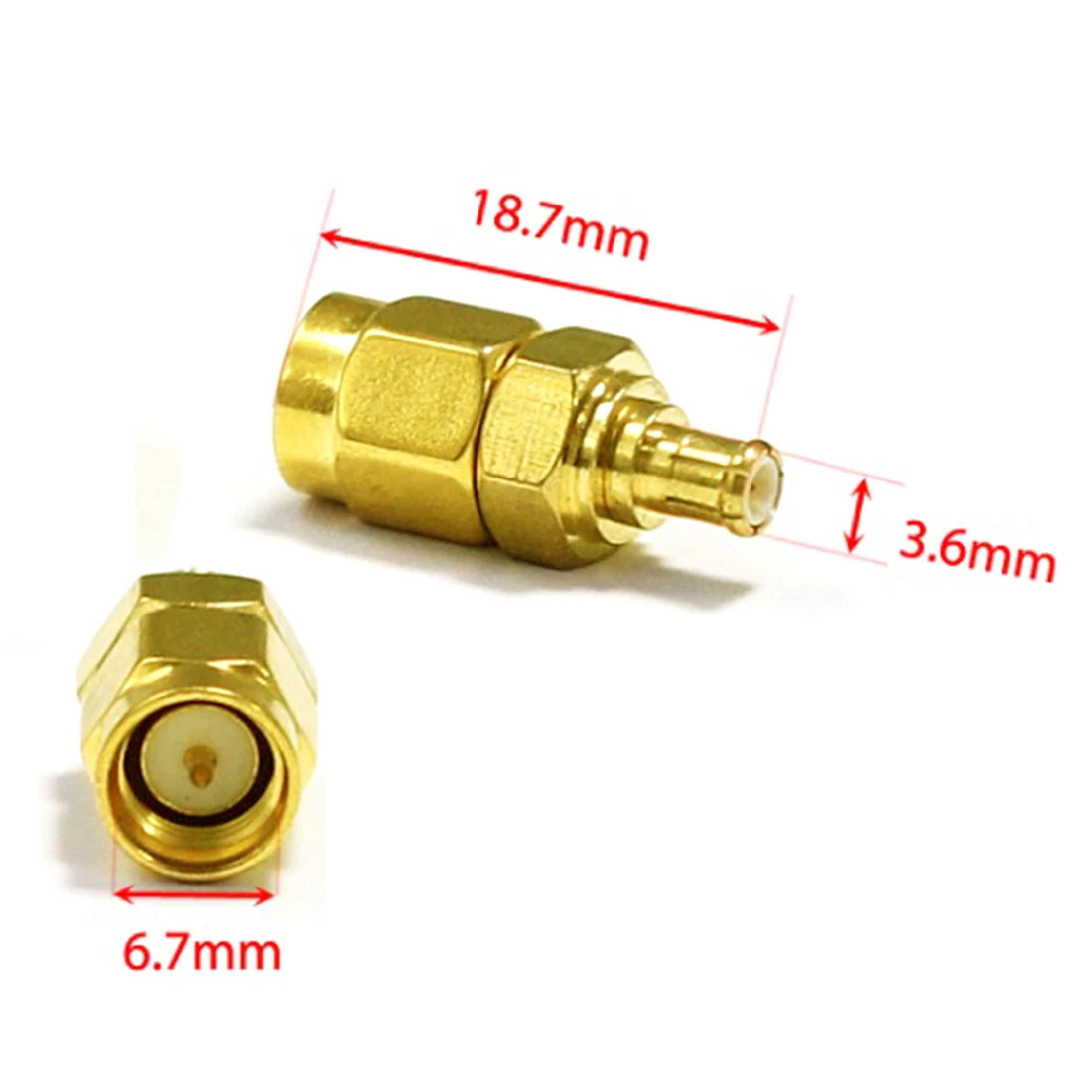 1pc NEW  SMA Male Plug  Switch MCX  Male Plug  RF Coax Modem Convertor Connector Straight  Goldplated  Wholesale