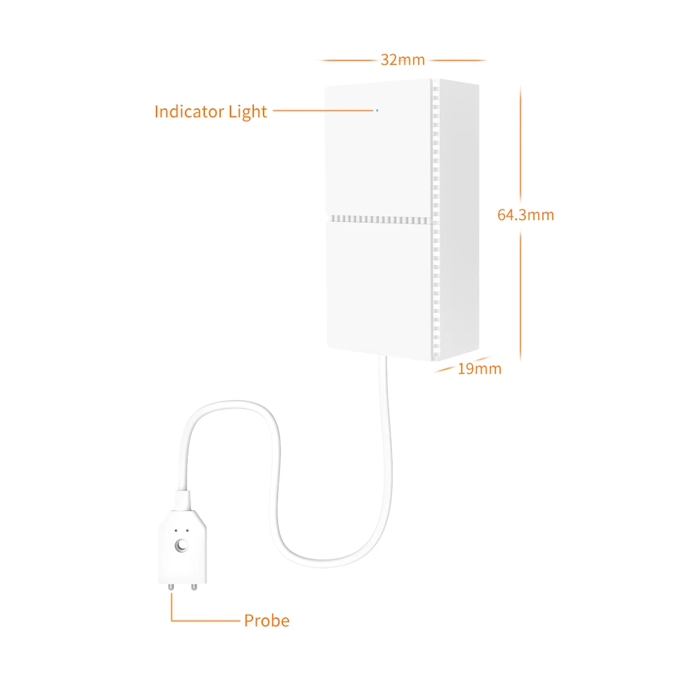Staniot Smart Water Leakage Detector Compatible With Home Security Alarm System Support Low Battery Alarm Flood Sensor