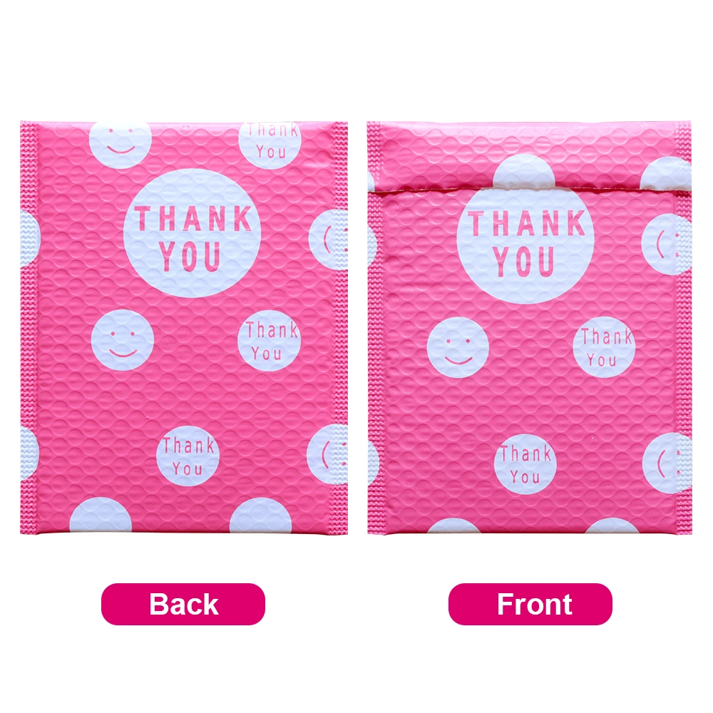 10PCS 4x7/6x9\'\' Creative Printed Pink Poly Bubble Mailing Mailer Shipping Padded Envelope Bags Shockproof Courier Bubble Mailers