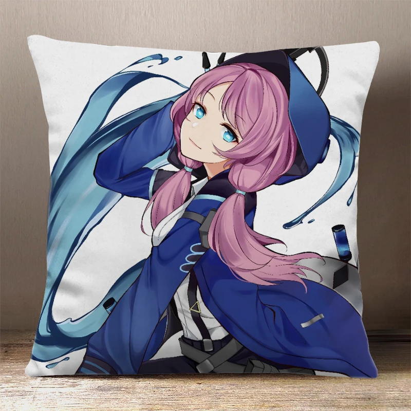 Anime Arknights Blue Poison Cosplay Cartoon Printing Square Throw Pillow Siesta Dakimakura Dakimakura Safa Back Cushion Gifts