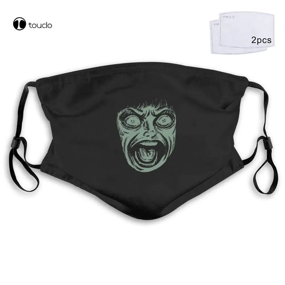 Creative Design Print Design Drifting Klaslokaal Gezicht Horror Japanse Stijl Spoof Gezichtsmasker Filter Pocket Doek Herbruikbare Wasbare