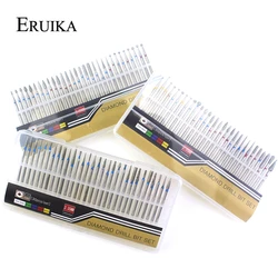 ERUIKA 30pc Diamond Nail Drill Bit Set Milling Cutter Rotary Burr Cutter Clean Files for Electric Manicure Machine Accessory