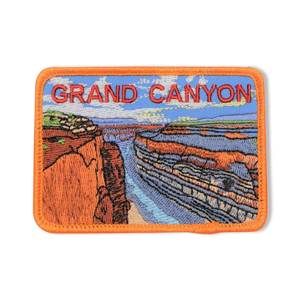 Grand Canyon Embroidery Patch Iron on Patches Arizona National Park Badge United States Nature Lovers for Jackets Bags