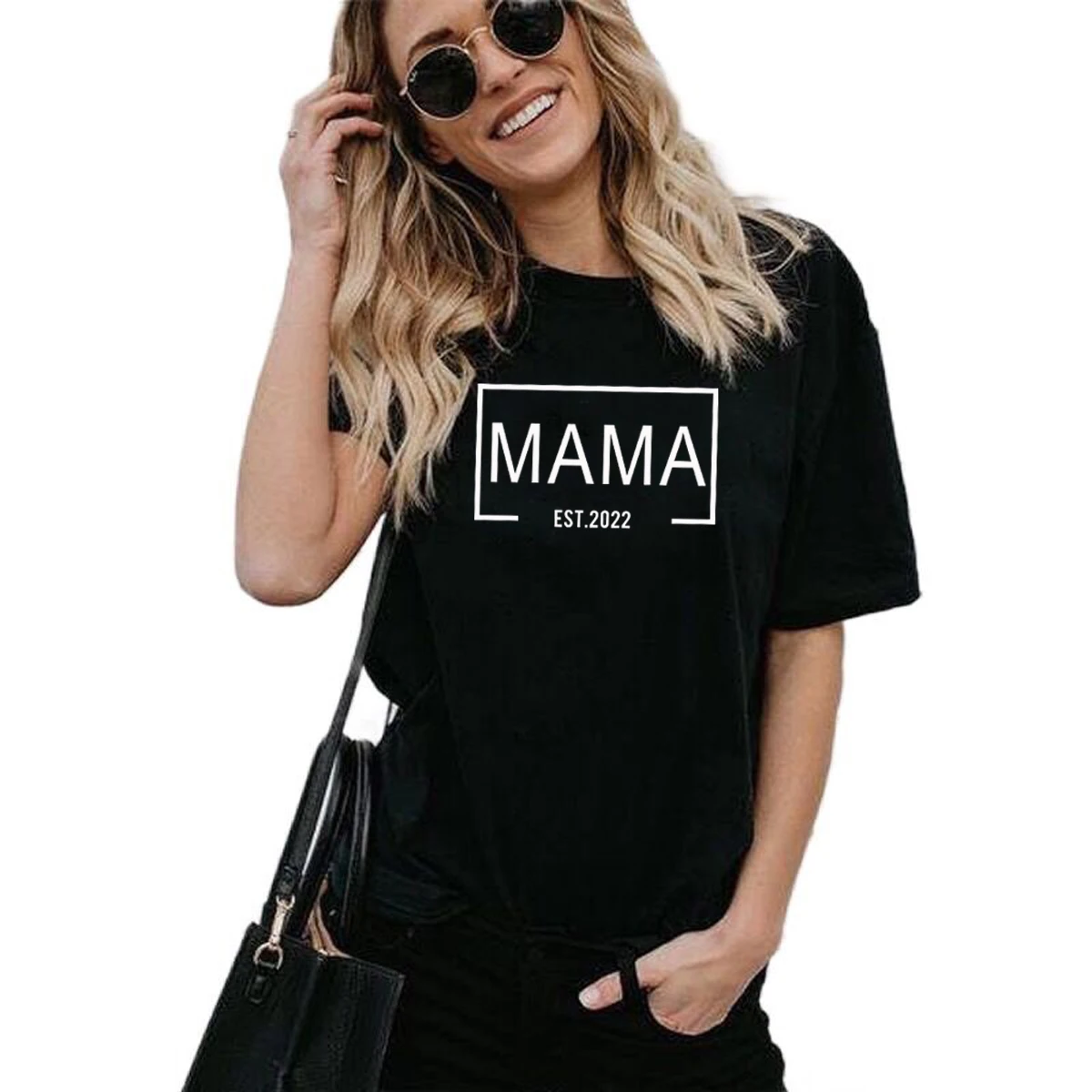 

Mama Year 2022 t Shirt Baby announcement slogan women fashion pastel aesthetic grunge street style mother gift quote vintage tee