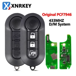 XNRKEY 3B Flip Remote Key PCF7946 Chip 433Mhz for Fiat 500 500L Punto Florino Doblo Qubo for Delphi/Marelli BSI System Car Key