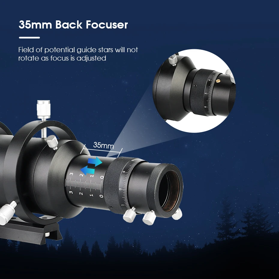 Svbony Medium Dovetail-Klemme (nur Klemme) oder Teleskop-Führungsvorrichtung SV106 mit 1,25"-Doppelhelix-Fokussierer oder Komplettset – Detail 4