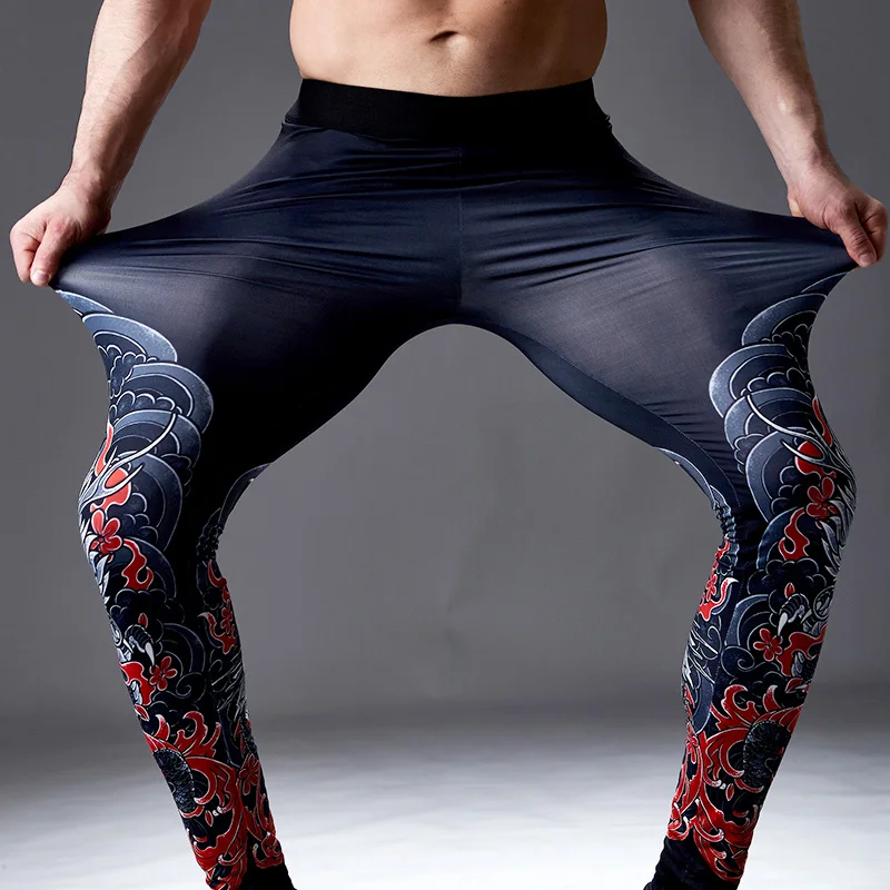 Pantalones de compresión para hombre, mallas deportivas para entrenamiento, gimnasio, trotar, pantalones de Yoga