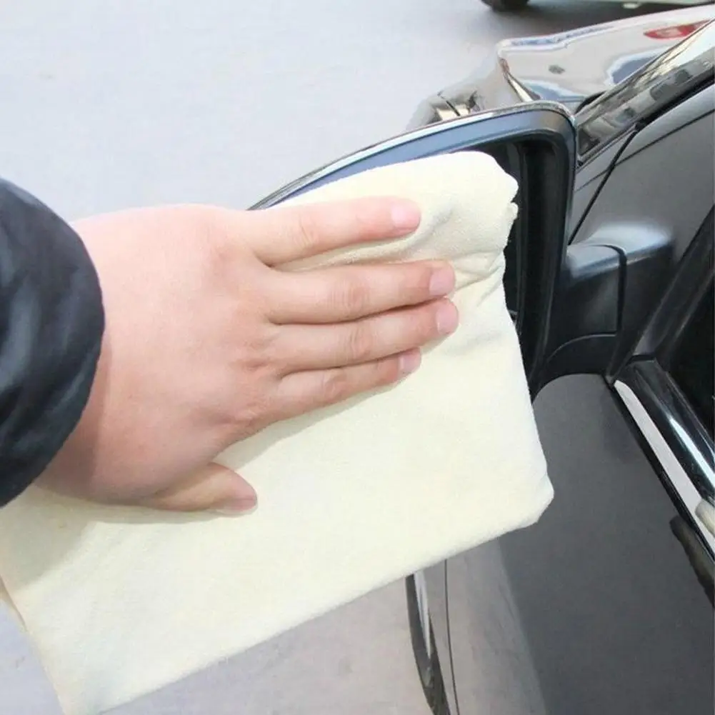 Natural Chamois Leather Car Cleaning Cloth Washing Suede Absorbent Towel автомобильные товары Аксессуары для моек