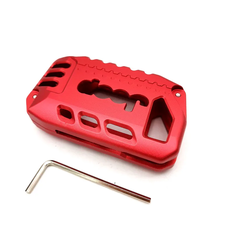 New Arrival High Quality Red Alloy Key Cover Case Protector Shell For Jeep Wrangler JL JT Gladiator 2018+