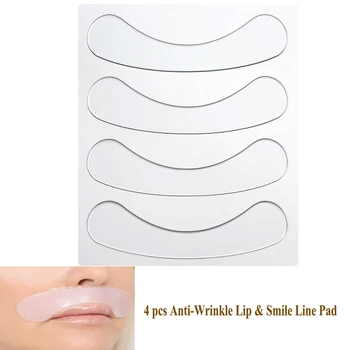 4pcs anti-rugas lip & smile pad linha de gel de silicone reutilizável anti-envelhecimento colágeno levantamento facial patch evitar rugas nasolabial