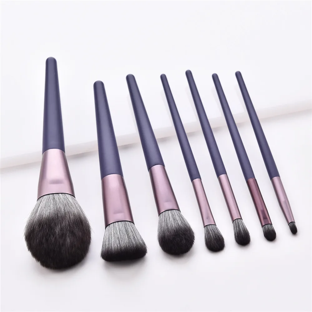 7 Stück Make-up Pinsel Weihnachts geschenk lila Profi für Foundation Puder Make-up Pinsel Beauty Tools