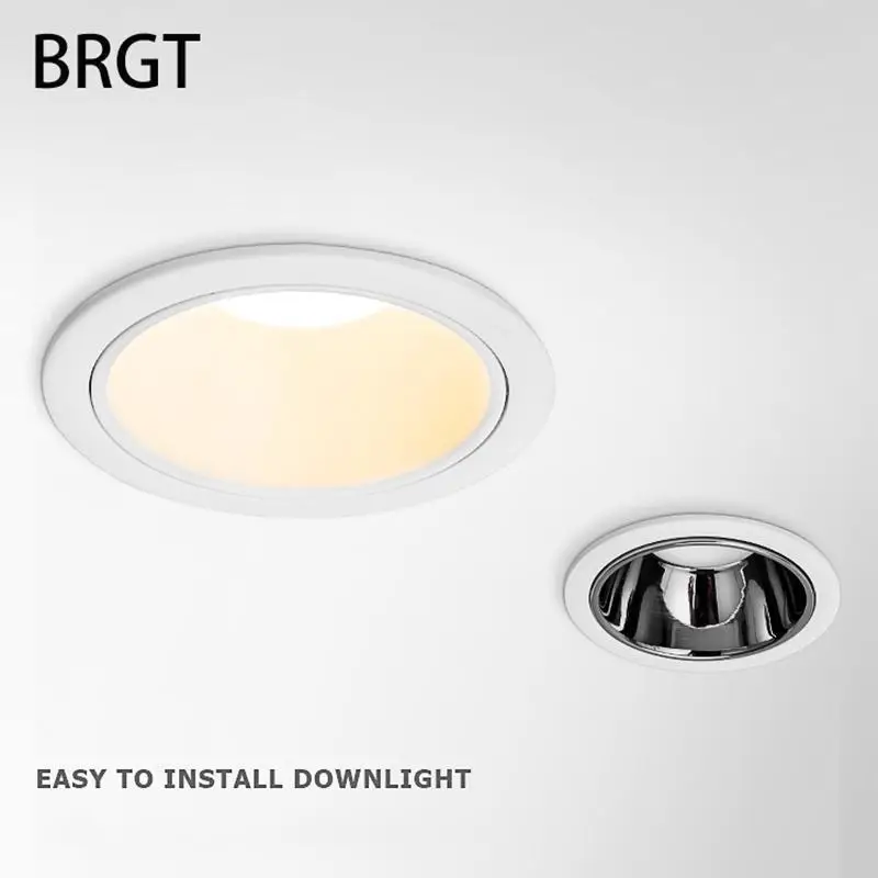 BRGT LED Downlights Aluminium 8W Austauschbare Decke Lampe Anti-Glare Tuya Spot Schmale Grenze Für Küche Home Indoor beleuchtung