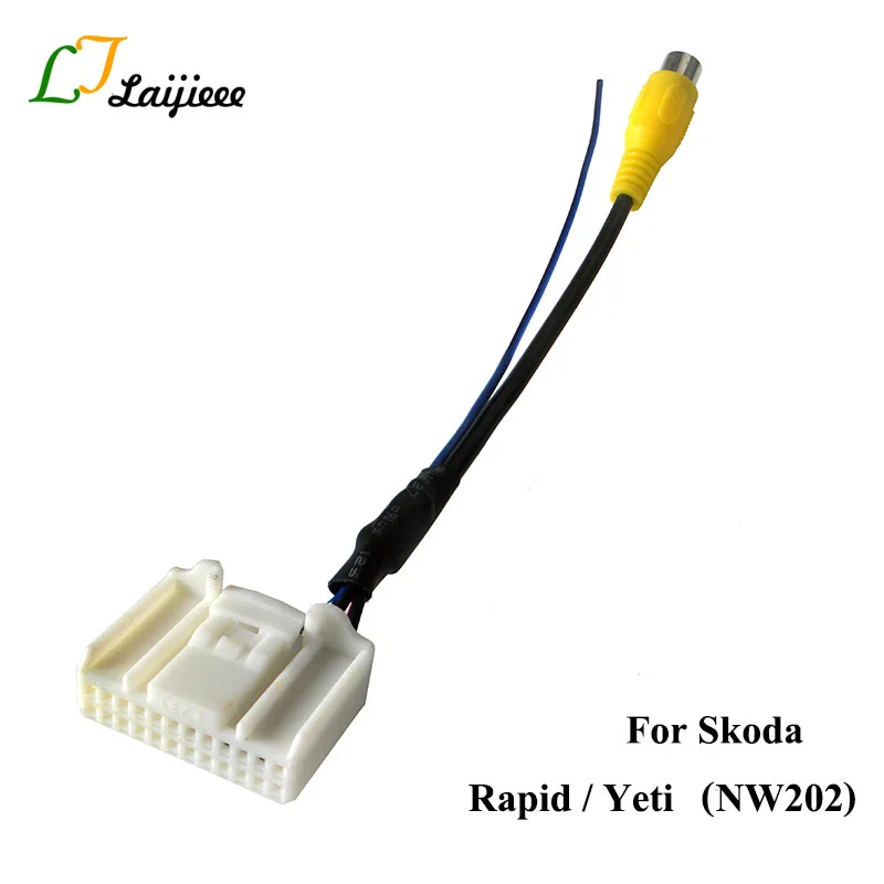 24 Pins Connection Cable For Skoda Rapid Yeti 2016 2017 With NW202 Navigation Install Rear Reversing Camera To OEM Monitor