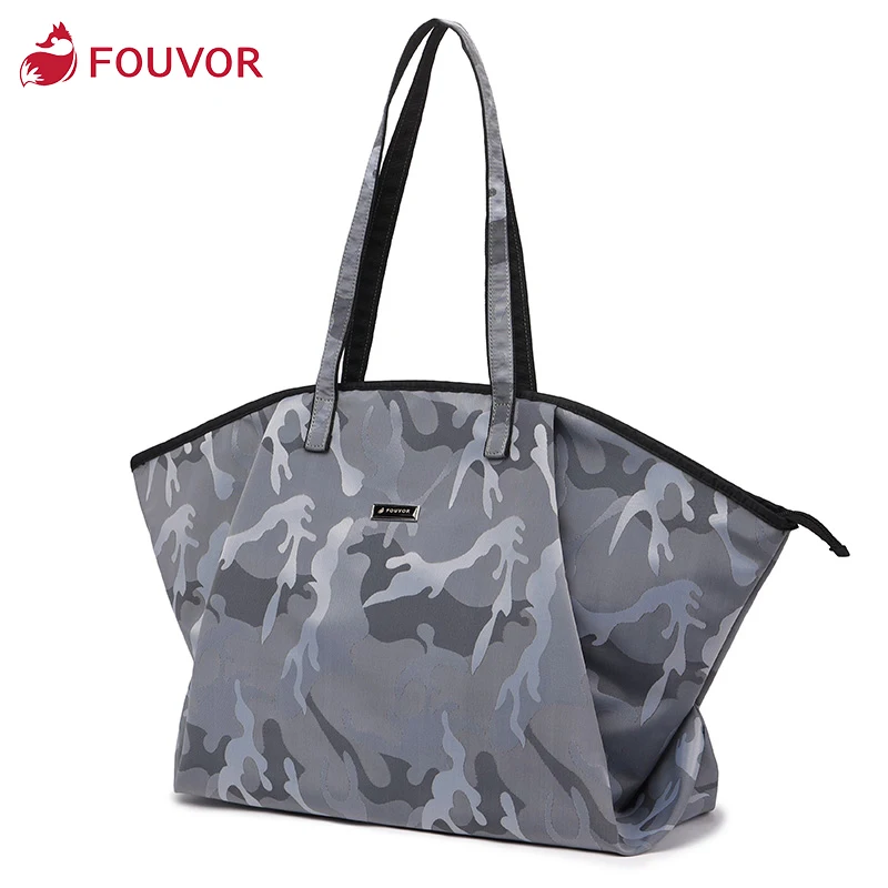 Fouvor New Folding Bag Female Large Capacity Nylon Female Bag Casual Lady Canvas Bag Female Shoulder Messenger Bag 2960-01