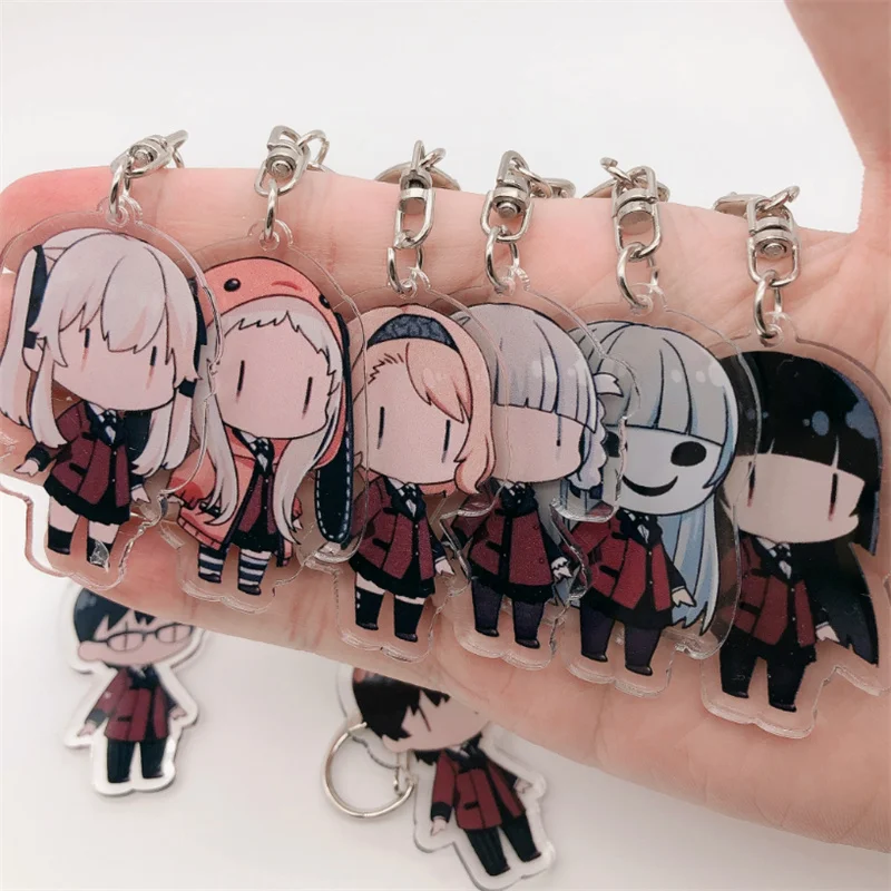 

Anime Kakegurui Keychain Jabami Yumeko Yomozuki Runa Cosplay Accessories Key Chain Pendant Cartoon Badge