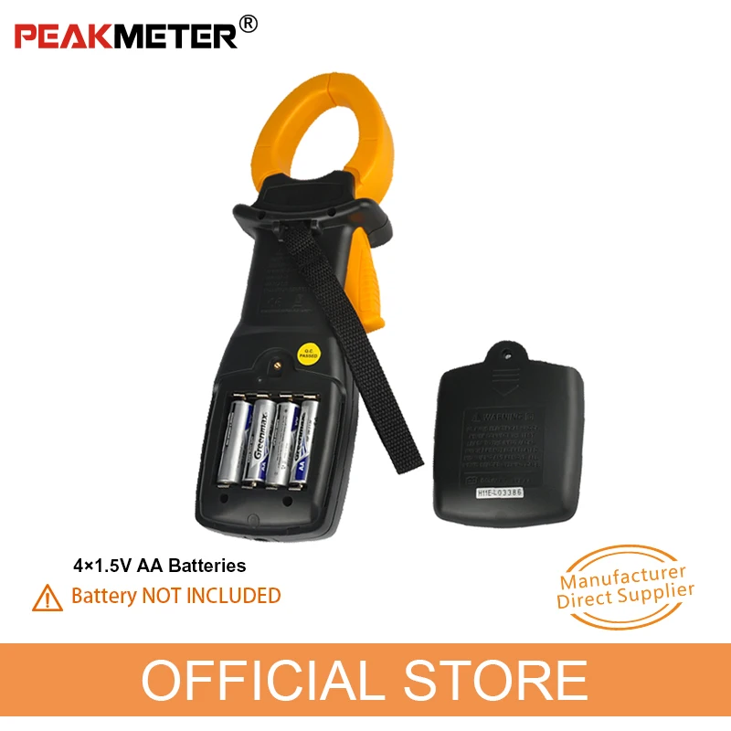 PEAKMETER PM2203 3-Fase LCD Digitale Professionale Ad Alta Sensibilità Morsetto Misuratore di Potenza di Correzione del Fattore di Dati di Log Rs232