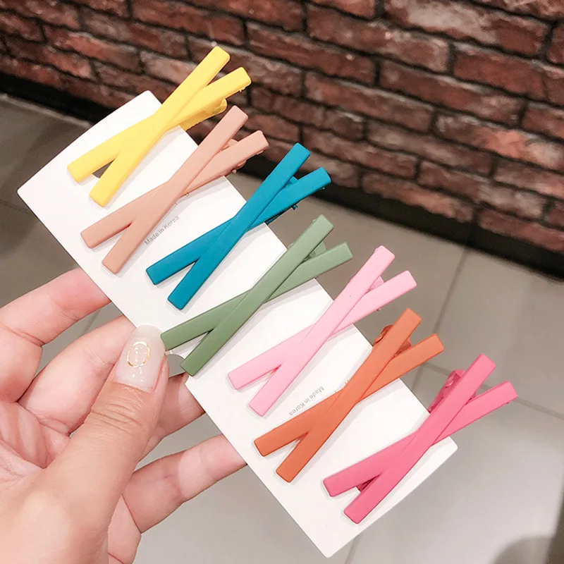 Crab Hair Clips for Hair Girls Handmade Hairpin Accessories Plaid Women Chain Rainbow Colorful Solid Bandeau Femme Pour Cheveux