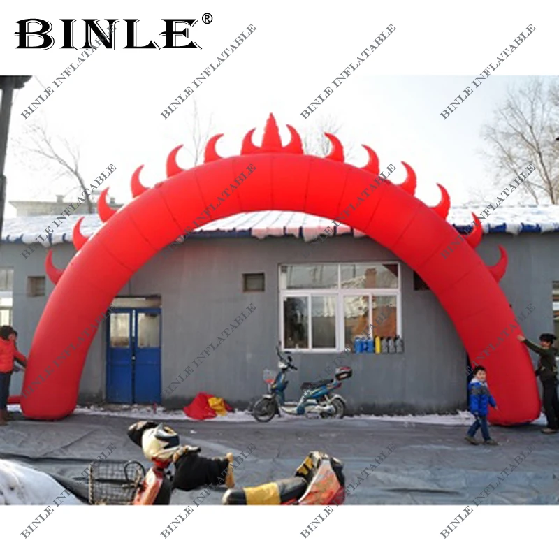 Outdoor cheap inflatable event sun entrance arch with air blower for sale