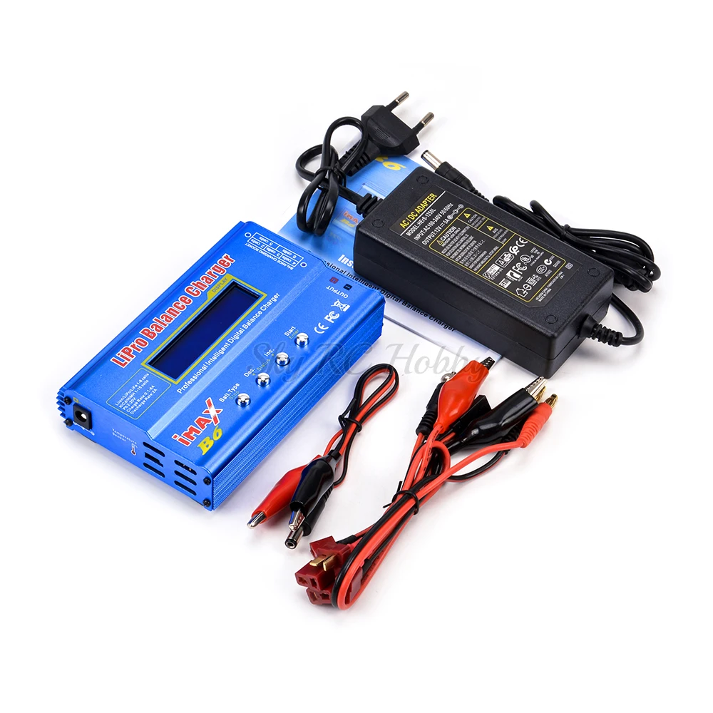 IMAX B6 80W Digital RC Lipo NiMh Battery Balance Charger/Scaricatore + AC POWER 12V 5A / 15V 6A Adattatore EU/Spina DEGLI STATI UNITI