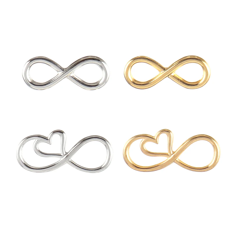 5pcs/lots Stainless Steel Infinity Charms For Jewelry DIY Making Love Heart Charm Pendants Accessories Geometric Earrings