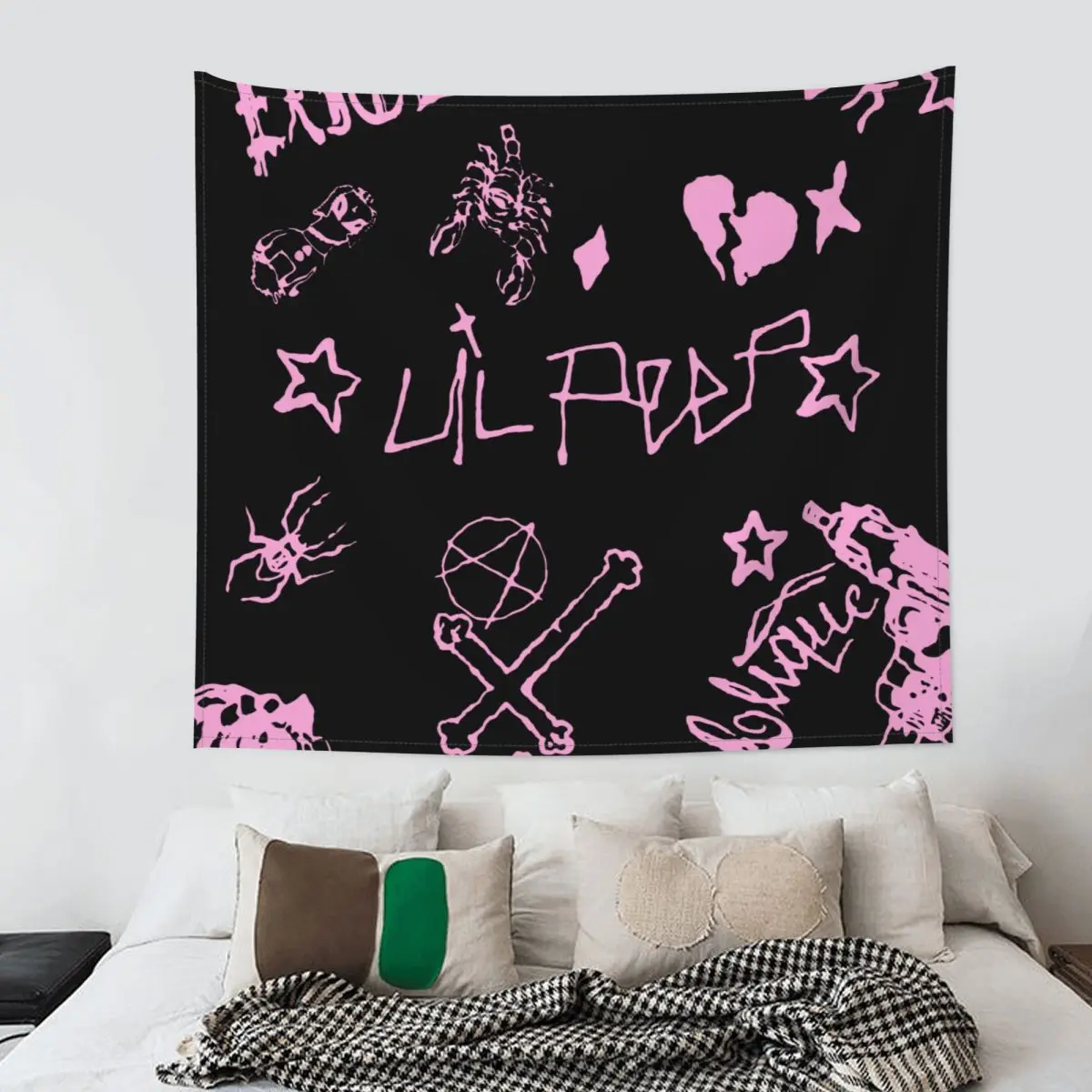 

Exit Life Lil Peep Tapestry Hippie Fabric Wall Hanging Room Decor Curtain Witchcraft Wall Tapestry