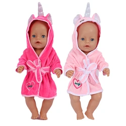 43cm Puppe Kleidung 18 Inch Unicorn Bademantel Anzug Für Fit 1/4 Bjd American Girl Puppe Zubehör Baby Geboren Geburtstag festival Geschenke