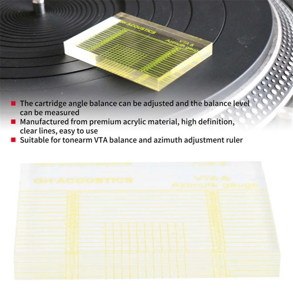 Turntable Cartridge Alignment Adjustable Ruler Vinyl Record Player Balance Phonograph Tonearm VTA Azimuth Gauge Align Wholesale