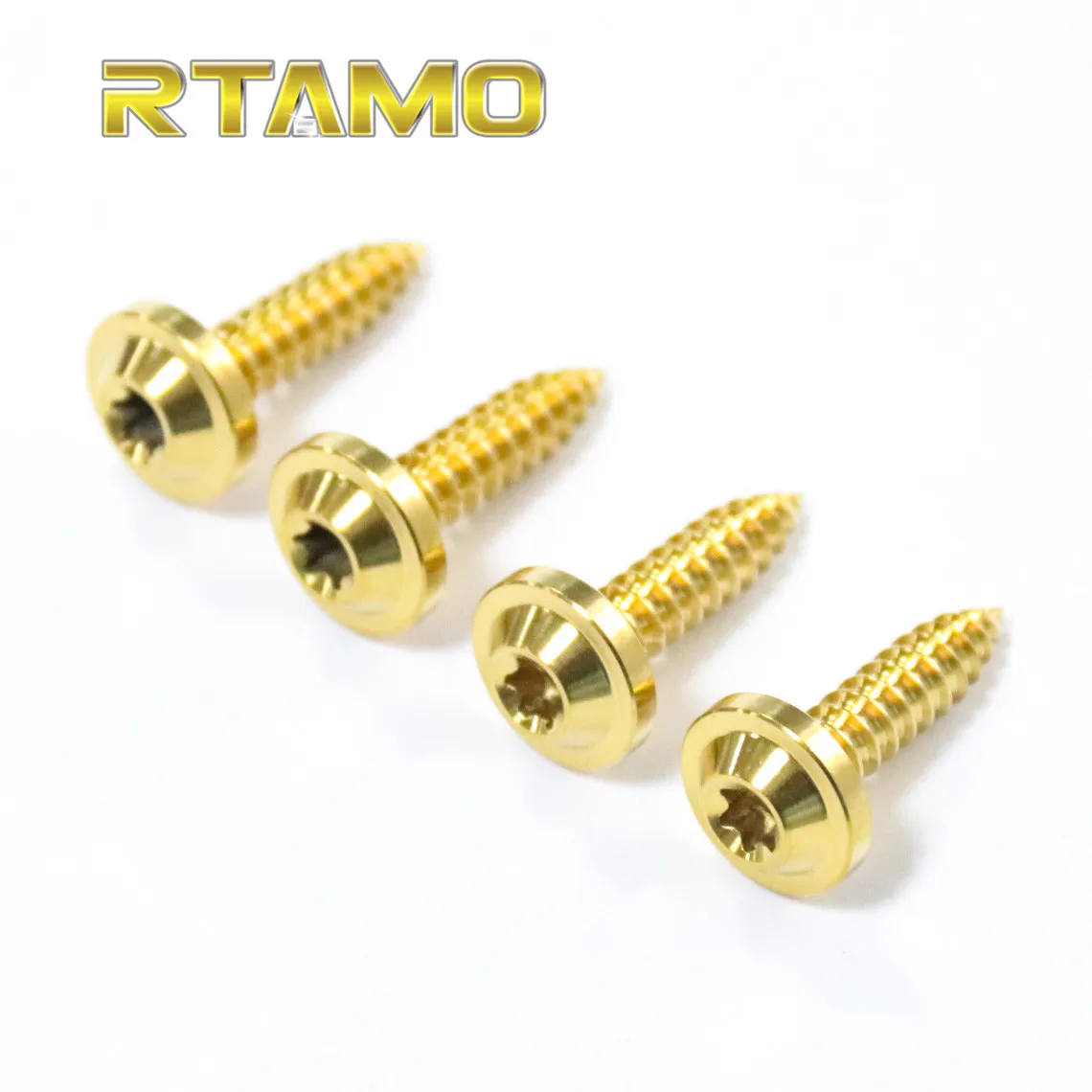 RTAMO| 4PCS Titanium Self-tapping Bolts Kit Fit with Free Wrench for Vespa Sprint 150/Vespa Primavera  Modified Batter Shelf